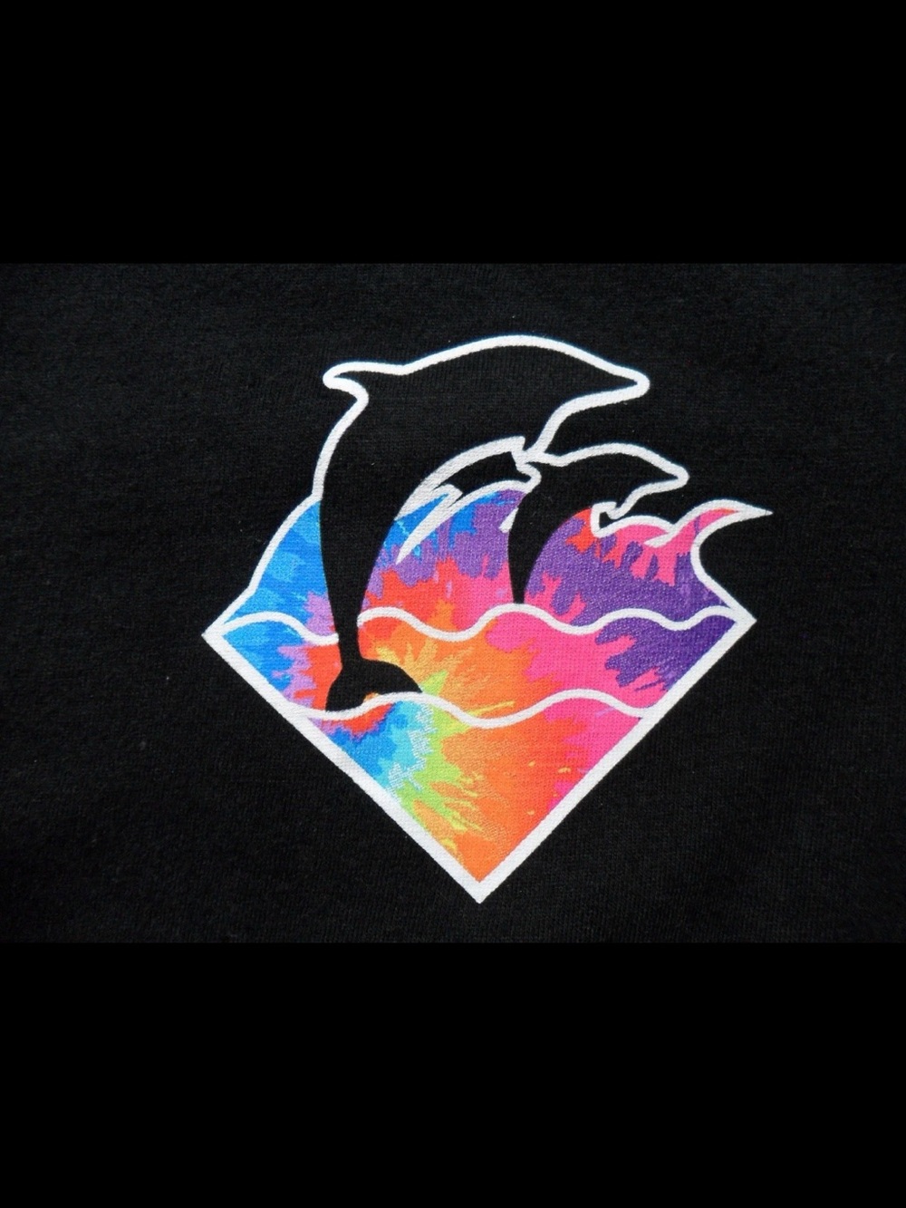 Pink Dolphin Black Tee with Printed Label size small
